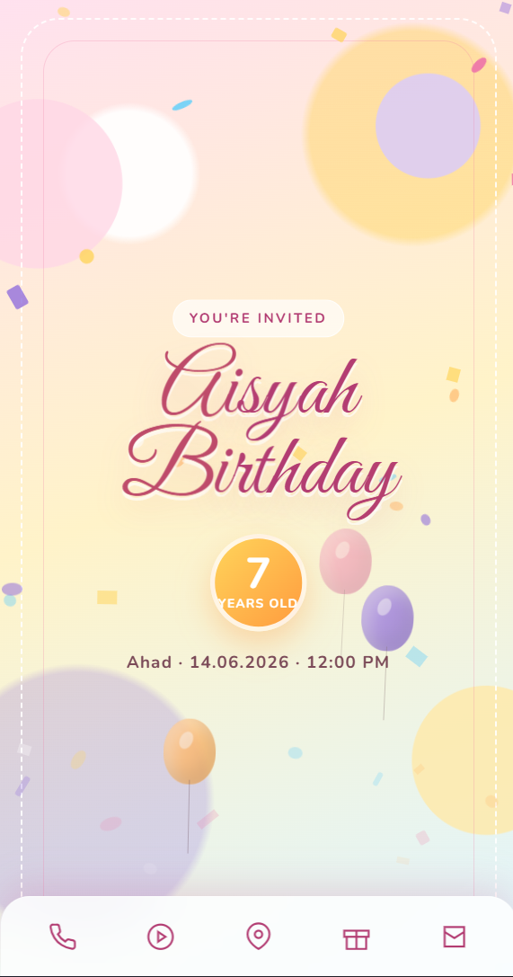 Pink Birthday Card